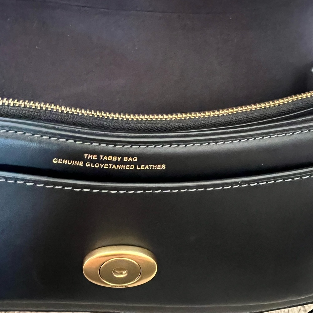 Coach Twisted Tabby 26 Shoulder Bag Black with Gold hardware - Picture 7 of 14